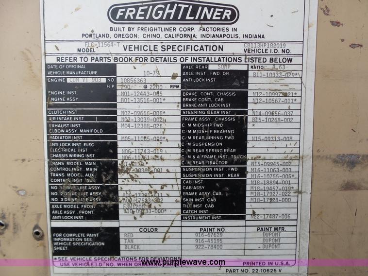 image for item J7660 1980 Freightliner FLC-11564T vacuum truck