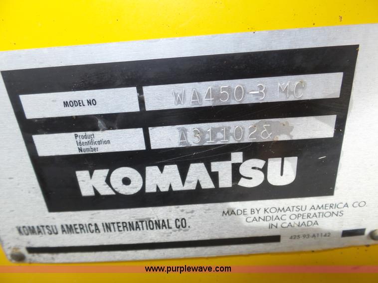 image for item J8809 2000 Komatsu WA450-3MC wheel loader