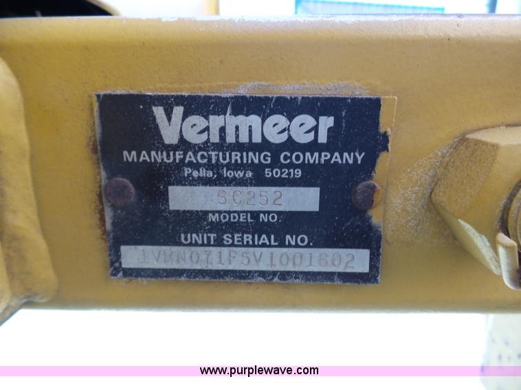 image for item K1276 Vermeer SC252 stump grinder