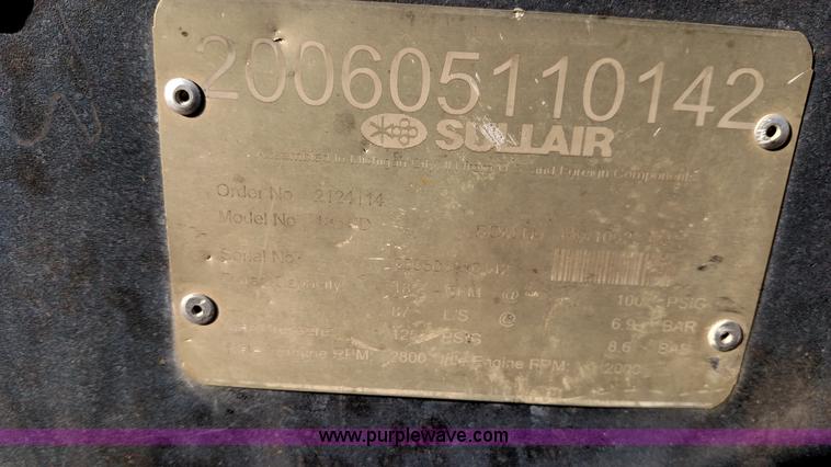 image for item L6105 2006 Sullair 185PE air compressor
