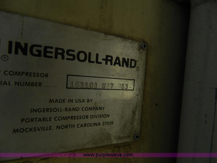 image for item L7308 Ingersoll Rand P-175A-W-D air compressor