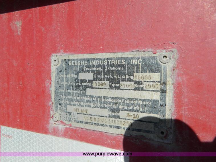 image for item L7311 2001 Belshe T10 drop deck trailer