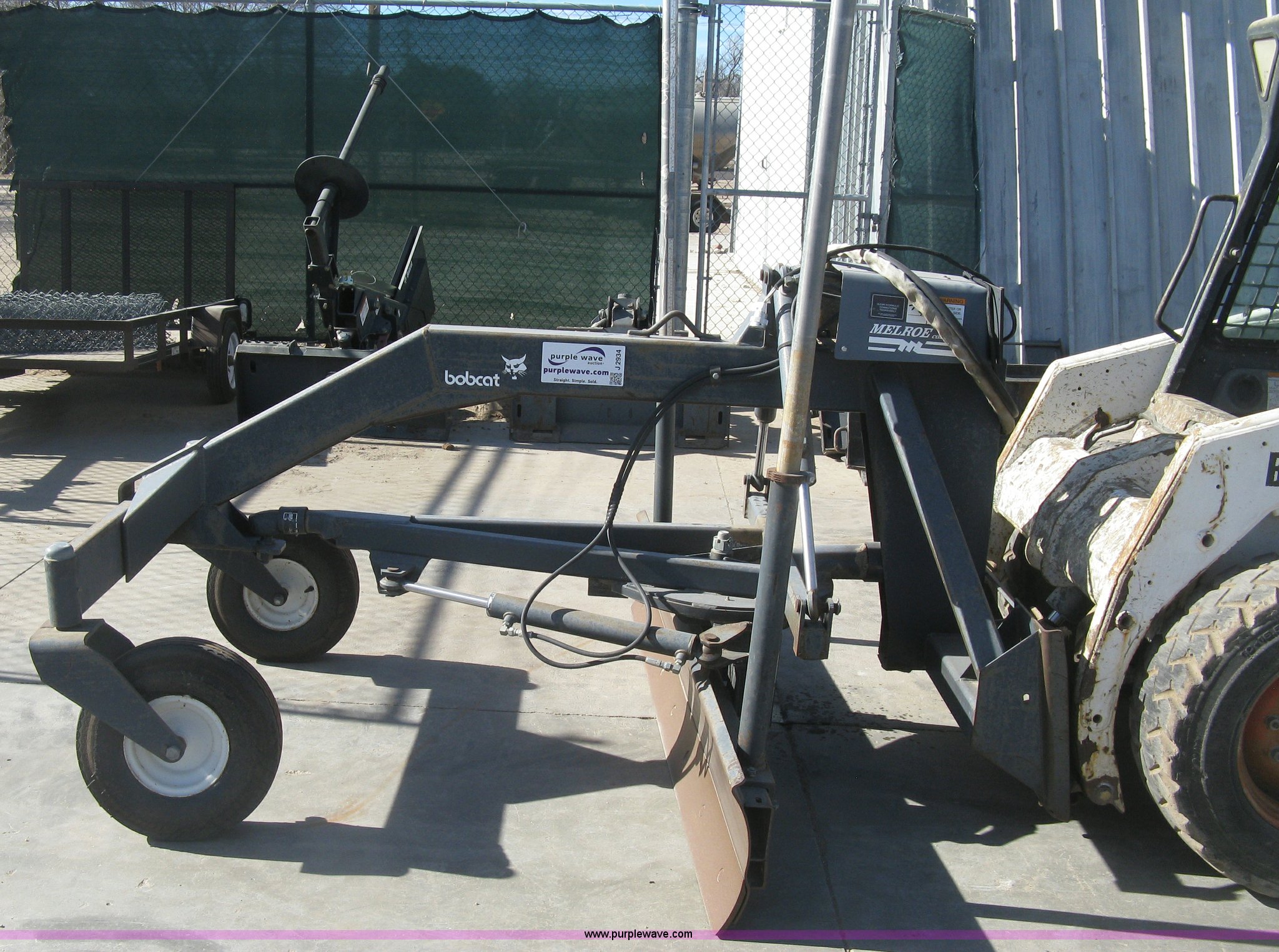 Bobcat skid steer grader attachment in Larned, KS Item J2934 sold