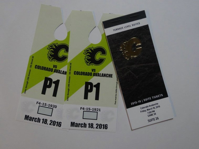 image for item F1043 Suite 26 Tickets Calgary Flames vs Colorado Avalanche Friday March 18 2016
