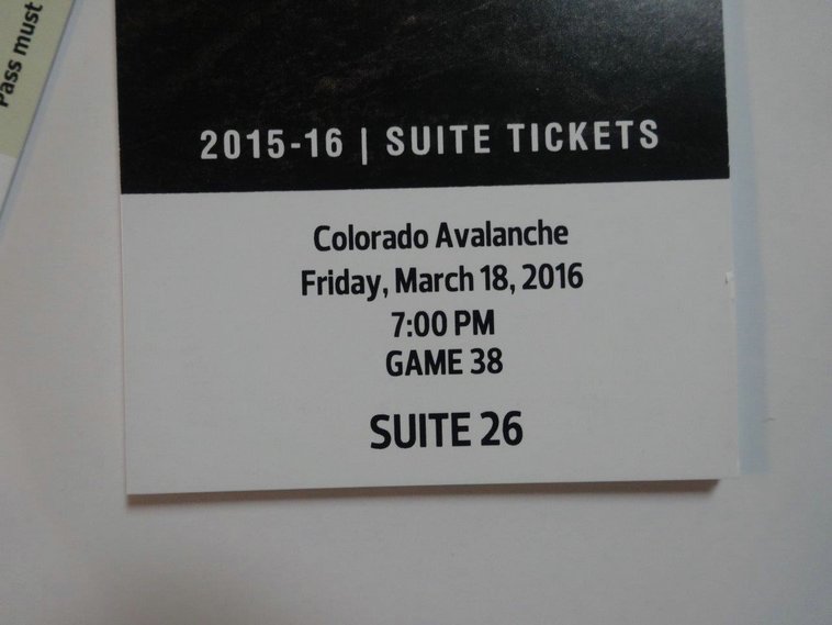 image for item F1043 Suite 26 Tickets Calgary Flames vs Colorado Avalanche Friday March 18 2016