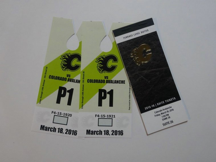 image for item F1043 Suite 26 Tickets Calgary Flames vs Colorado Avalanche Friday March 18 2016