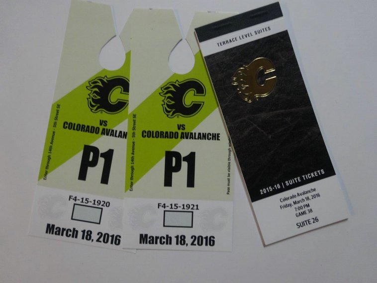 image for item F1043 Suite 26 Tickets Calgary Flames vs Colorado Avalanche Friday March 18 2016