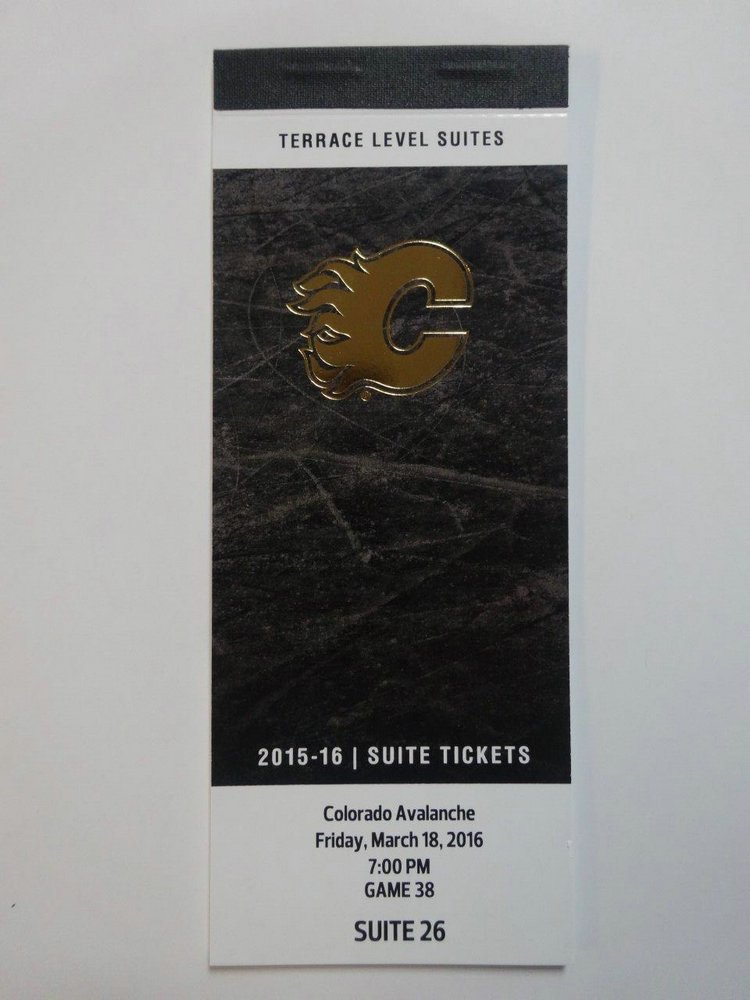 image for item F1043 Suite 26 Tickets Calgary Flames vs Colorado Avalanche Friday March 18 2016