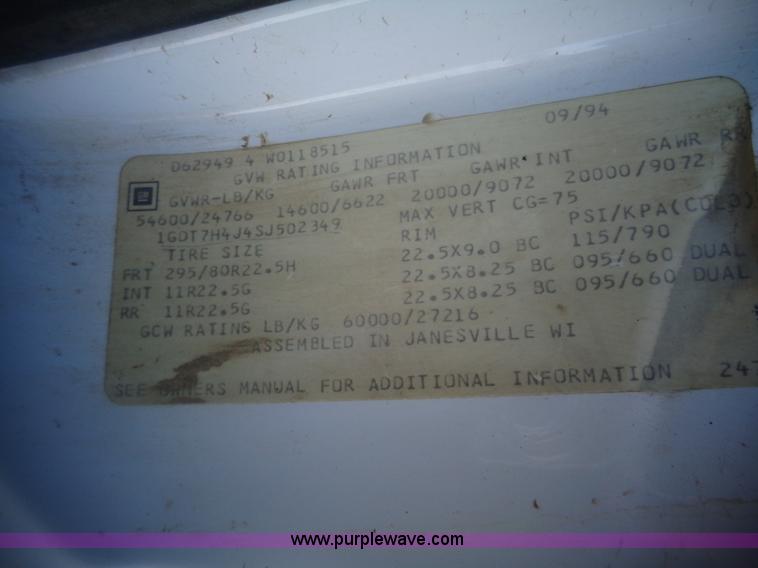 image for item AL9229 1995 GMC TopKick dump truck