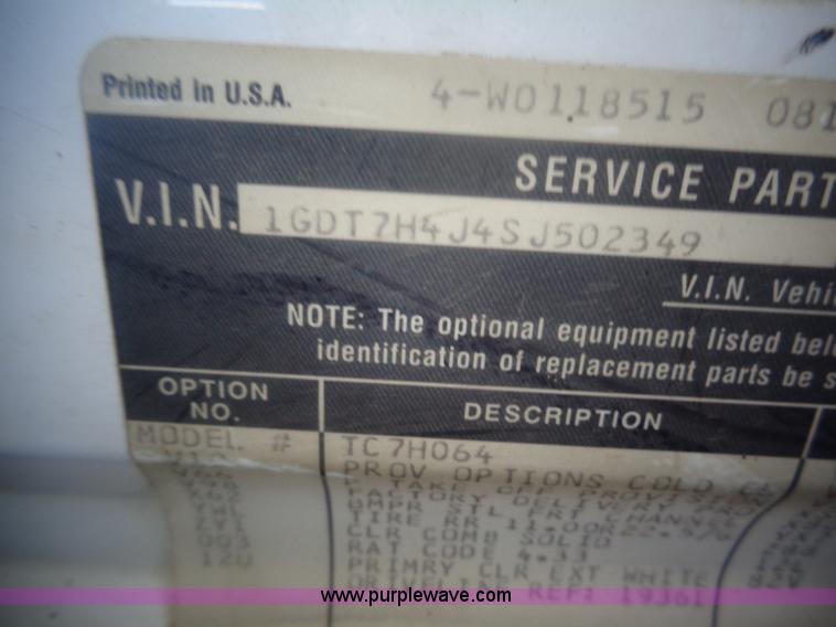 image for item AL9229 1995 GMC TopKick dump truck