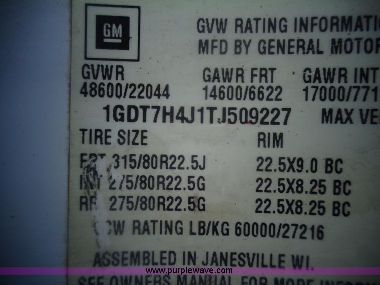 image for item AL9230 1996 GMC Top Kick dump truck