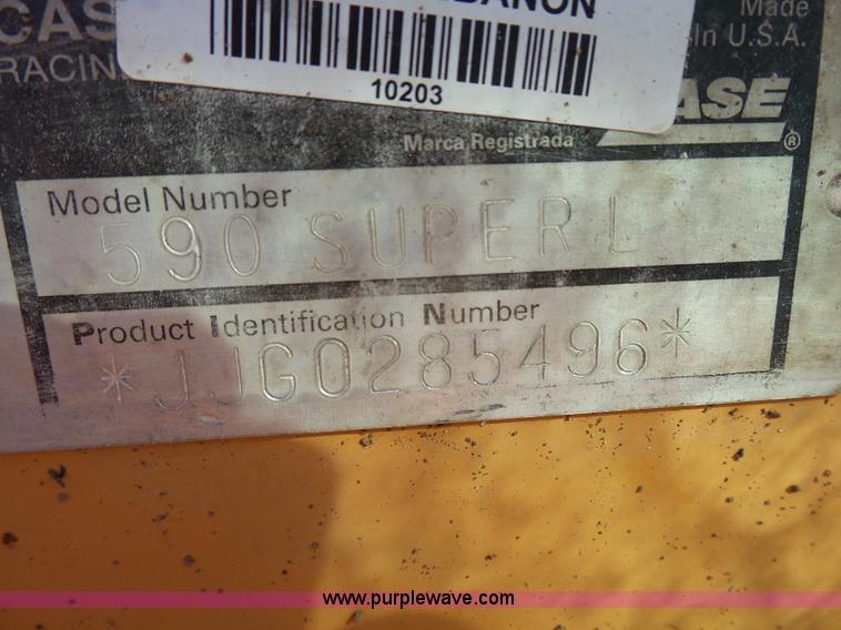 image for item AO9917 2000 Case 590 Super L backhoe