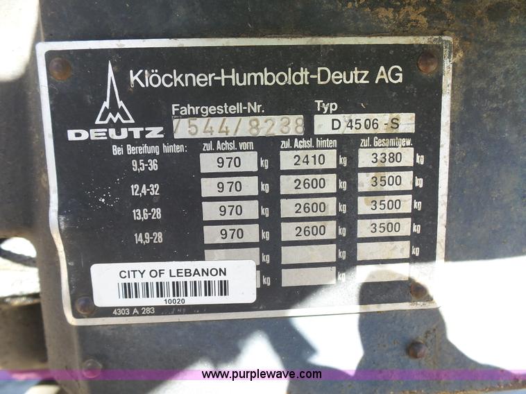 image for item AO9920 1978 Deutz D4506 tractor