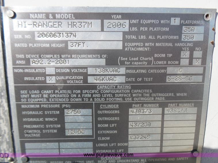 image for item AO9922 2006 Ford F550 bucket truck