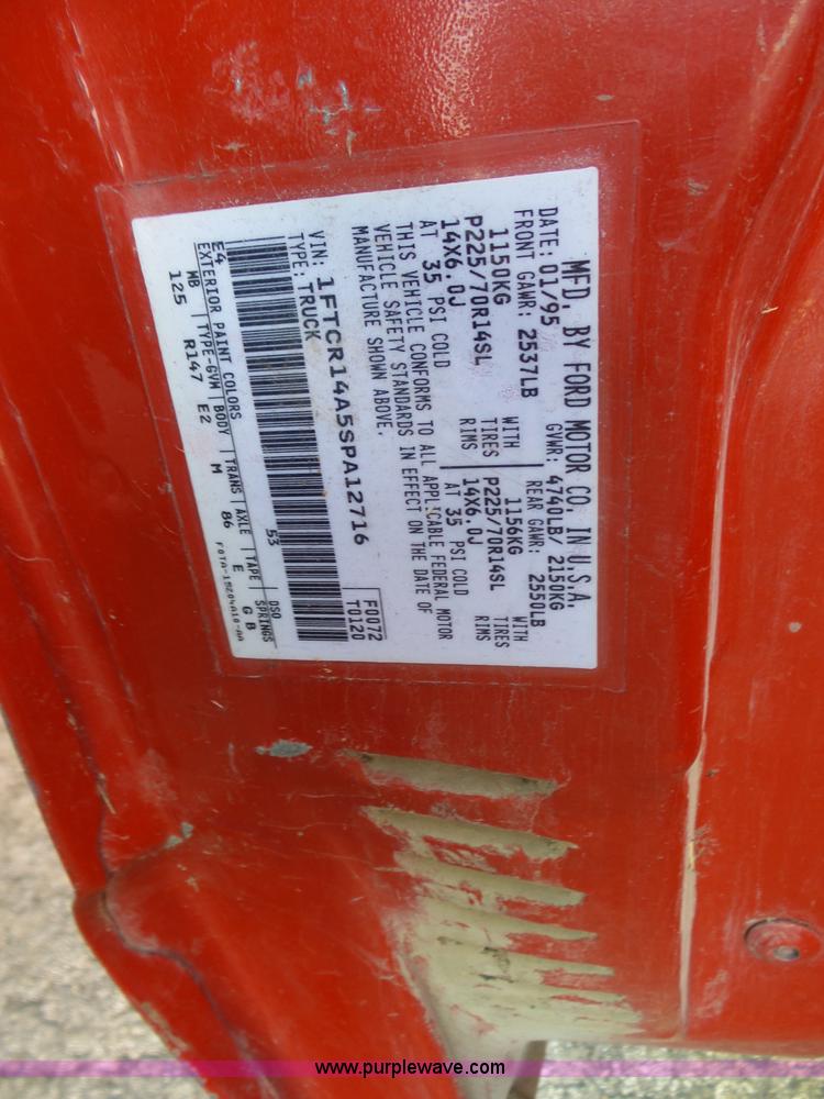 image for item BL9719 1995 Ford Ranger SuperCab pickup truck