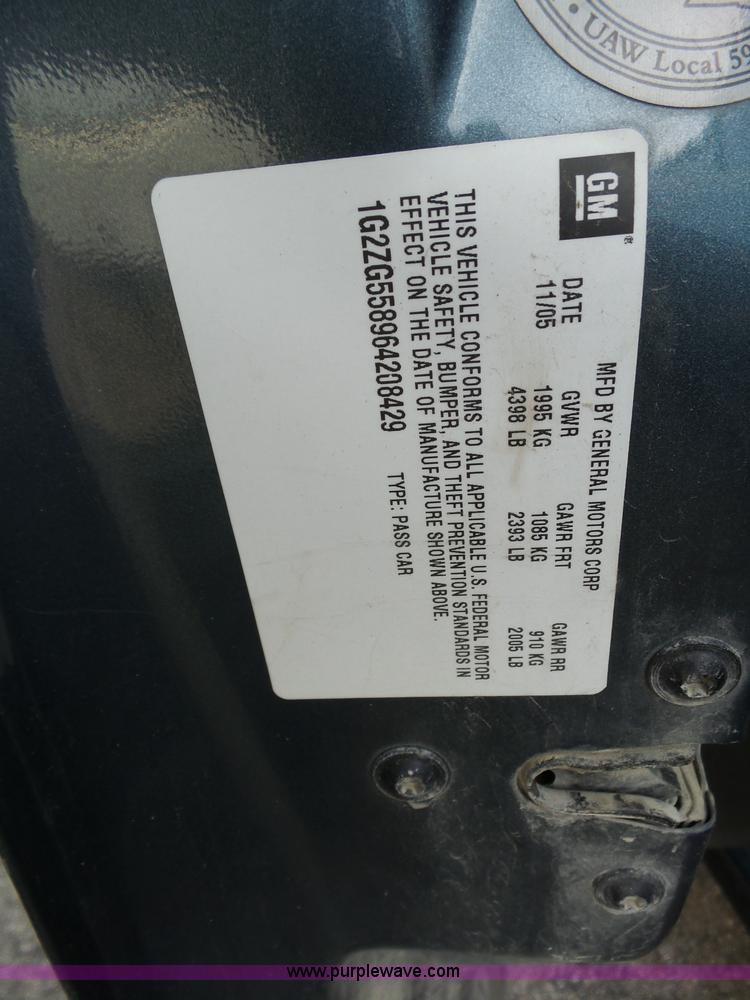 image for item BL9724 2006 Pontiac G6