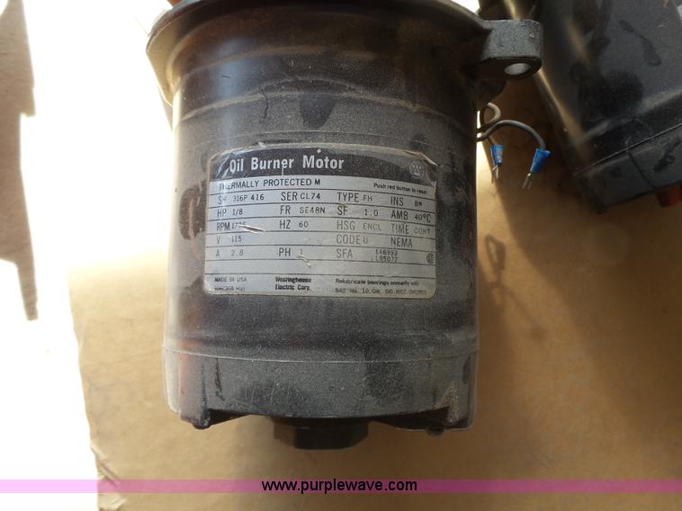 image for item BT9447 (8) Westinghouse oil burner motors
