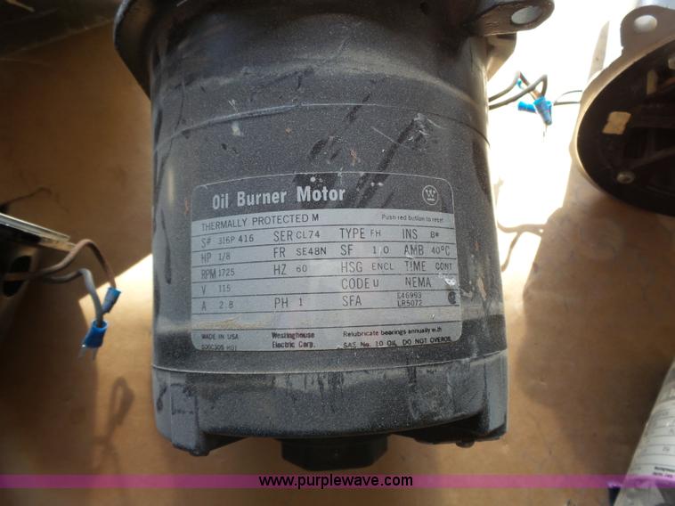 image for item BT9447 (8) Westinghouse oil burner motors