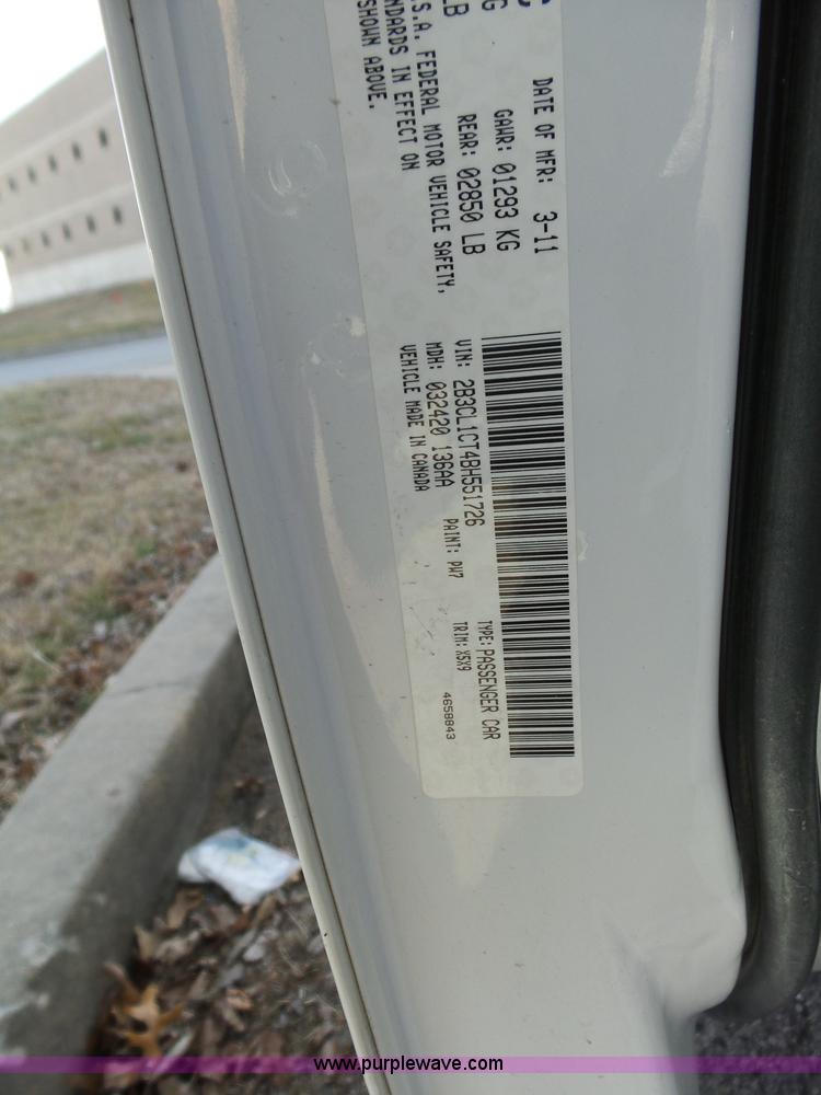 image for item J7670 2011 Dodge Charger Police