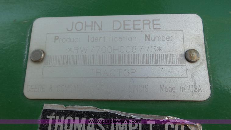 image for item K6966 1995 John Deere 7700 tractor