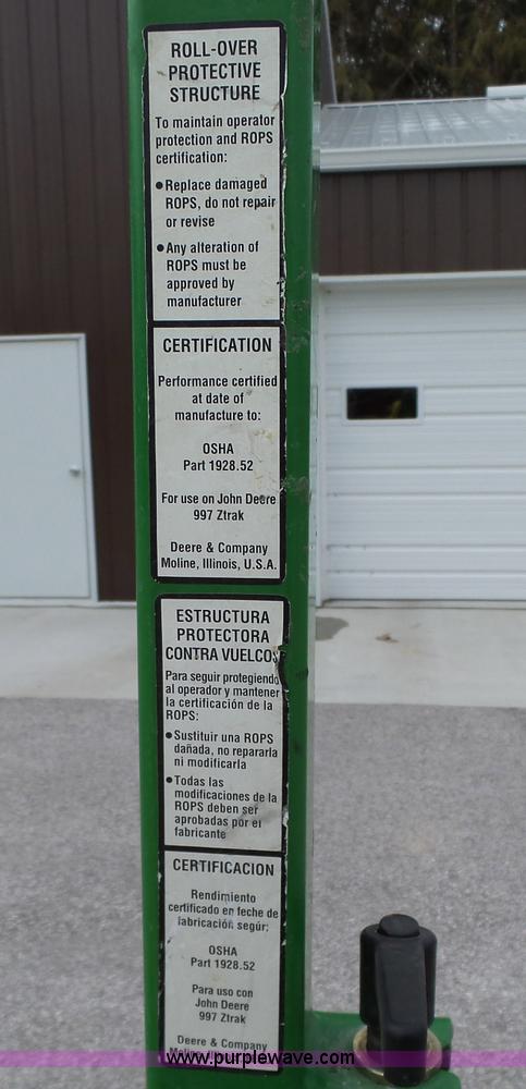 image for item L5535 2010 John Deere 997 Z-Trak mower