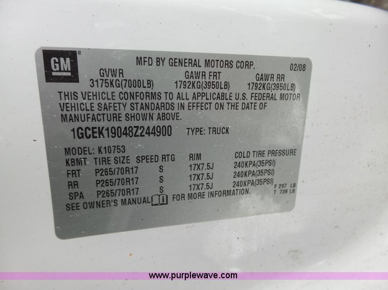 image for item L5543 2008 Chevrolet Silverado 1500 Ext. Cab pickup truck