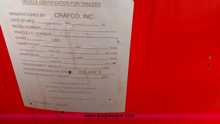 image for item L6122 1994 Crafco EZ 100 melter applicator