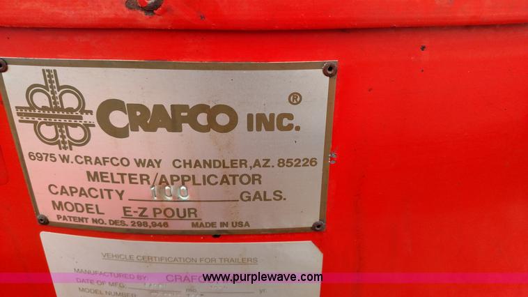 image for item L6122 1994 Crafco EZ 100 melter applicator