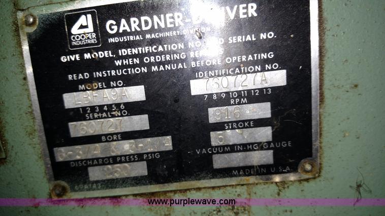 image for item L6142 Gardner Denver LBFA9A air compressor