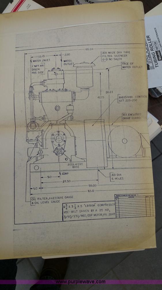 image for item L6142 Gardner Denver LBFA9A air compressor