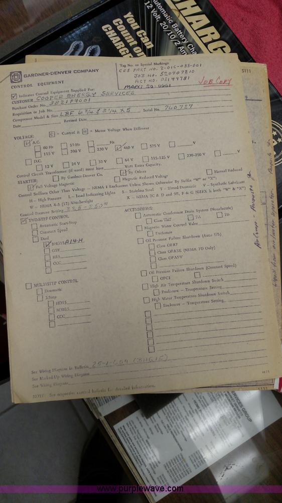 image for item L6142 Gardner Denver LBFA9A air compressor