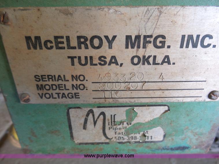 image for item BN9255 Mcelroy 800207 fusion machine