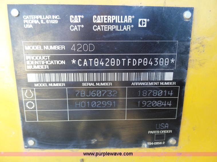 image for item J6768 Caterpillar 420D backhoe