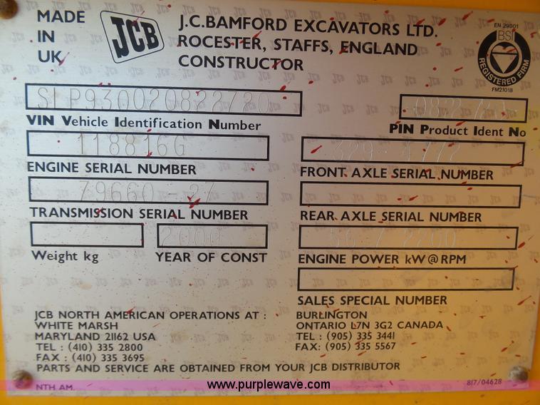image for item J6770 2000 JCB 930 forklift