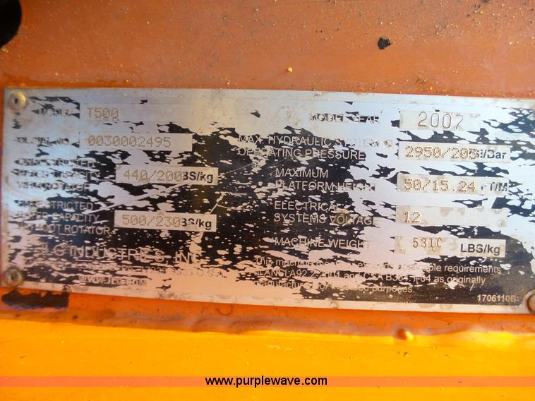 image for item J6779 2007 JLG T500J boom lift