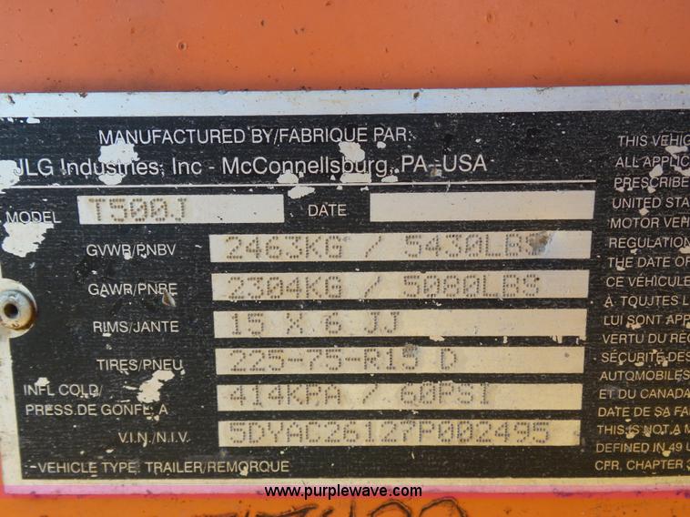 image for item J6779 2007 JLG T500J boom lift