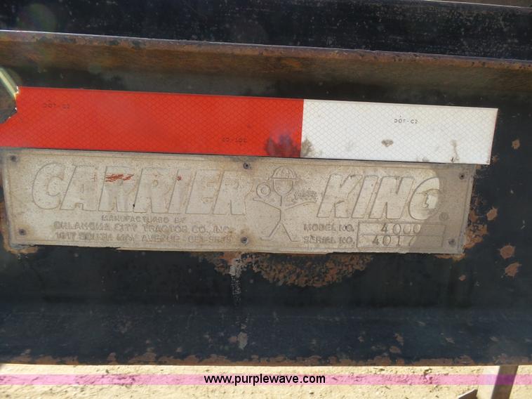 image for item J6787 1974 Carrier King 4000 equipment trailer