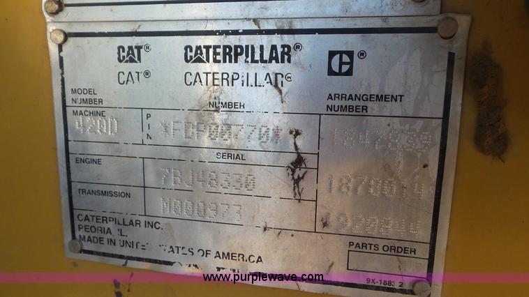 image for item J8260 2001 Caterpillar 420D backhoe