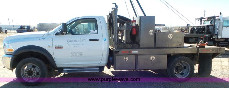 image for item K6975 2012 Dodge Ram 5500 flatbed truck