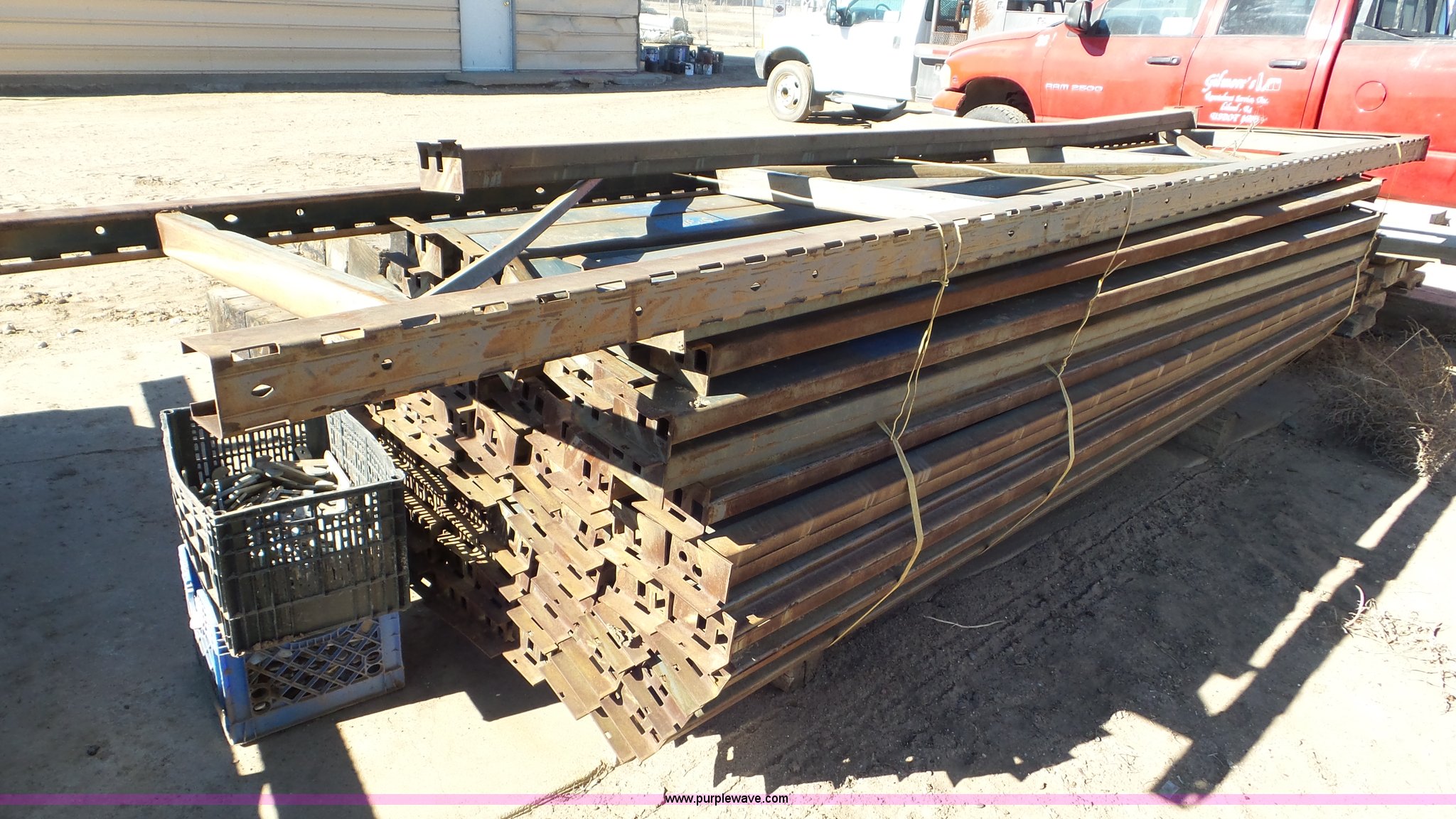Assorted lumber and pallet racking in Liberal, KS Item BN9319 sold