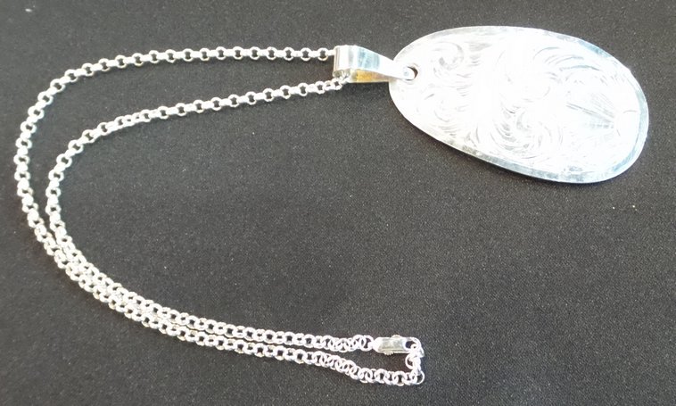 image for item BZ9013 Sterling Silver Pendant & Necklace