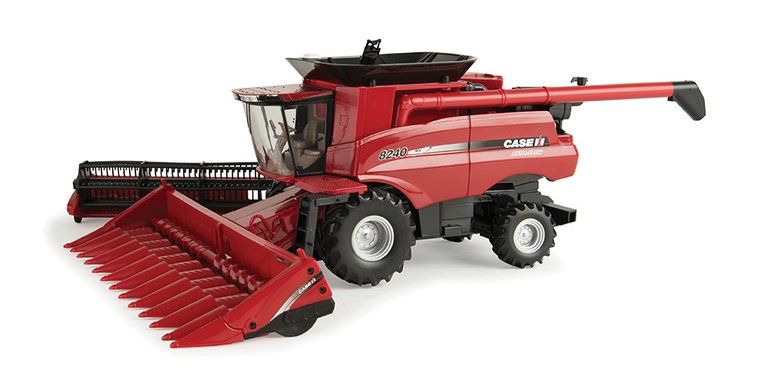 image for item BZ9037 Case IH 8240 Toy Combine with 12 Row Corn Head and 40' Draper 