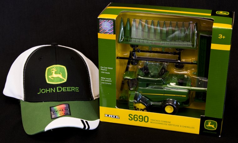 image for item BZ9059 John Deere S690 Track Combine with JD Hat