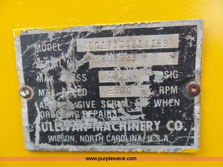 image for item BI9238 Sullivan D175 air compressor