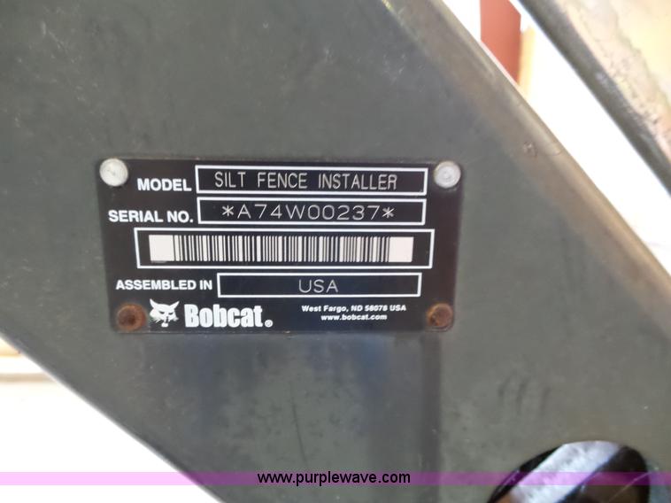 image for item BT9491 Bobcat silt fence installer