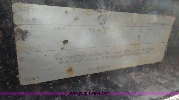 image for item I2301 2007 Texas Bragg equipment trailer