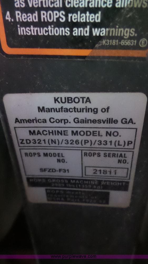 image for item J4724 2010 Kubota ZD331 lawn mower