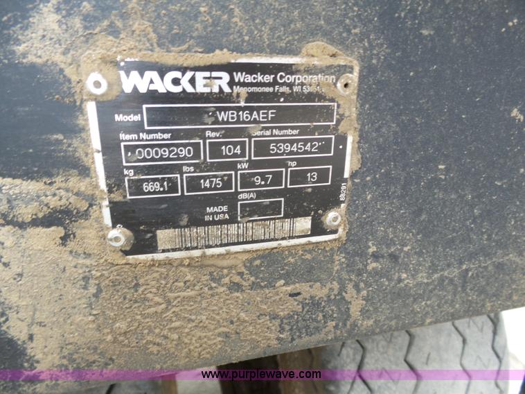 image for item J8851 Wacker WB16 power buggy
