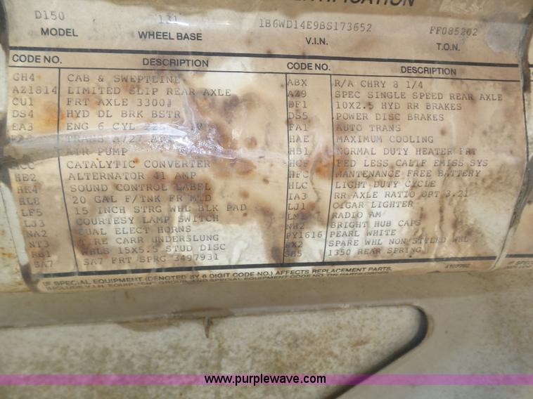 image for item J8864 1981 Dodge Ram D150 Custom pickup truck