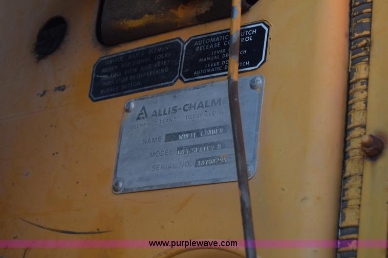 image for item K4436 Allis Chalmers 605 Series B wheel loader